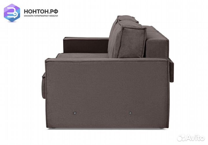 Диван еврокнижка двухместный Тревис коричневый