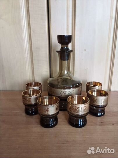 Графин и 6 стопок Богемия