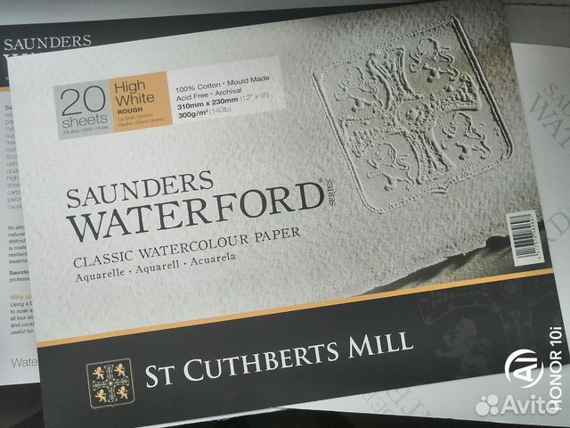 Акварельная бумага Sanders Waterford 100 Cotton