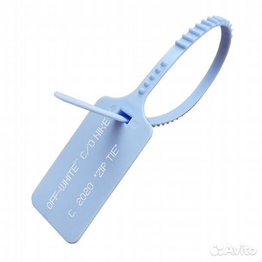 Off white zip tie голубой
