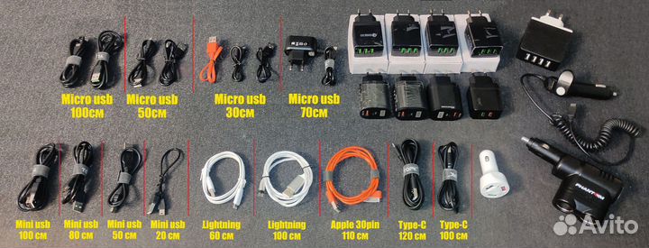 Новые блоки питания и кабели зарядки. Оптом