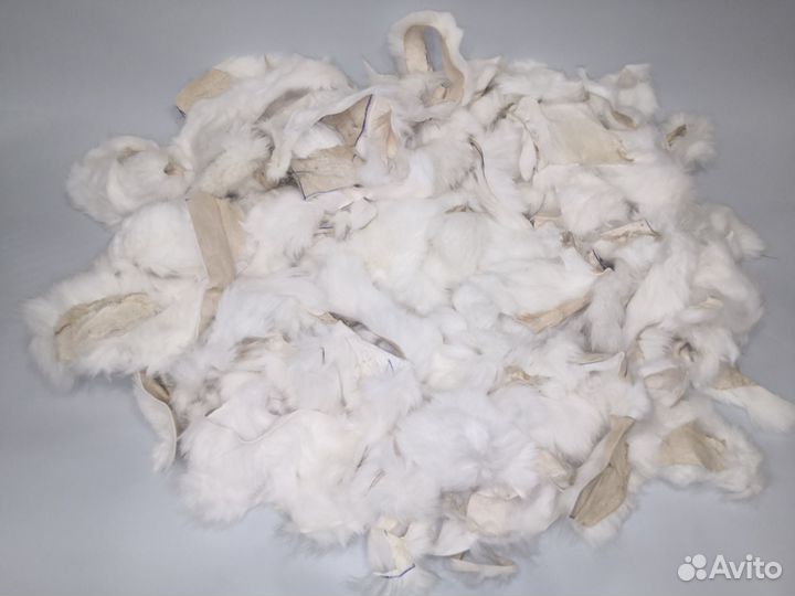 Кусочки меха кролика для поделок и рукоделия
