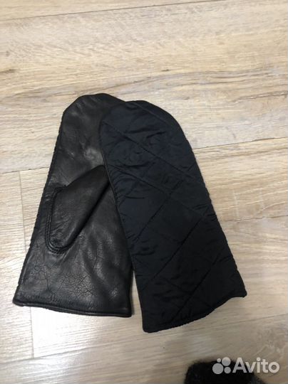 Варежки кожаные