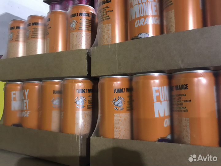 Напиток Фанки Манки Апельсин 300мл, 12шт/уп жб