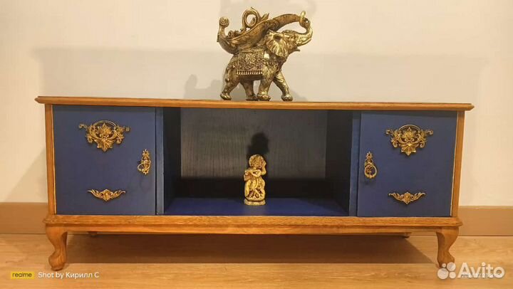 Тумба банкетка винтаж Royal Blue