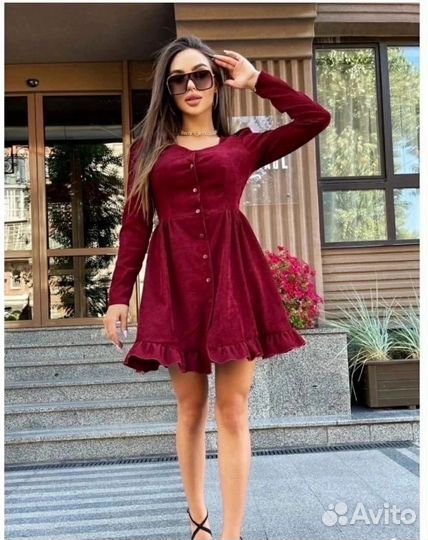 Платье микровельвет на праздник