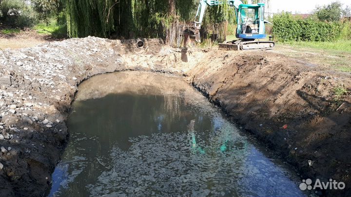 Услуги мини экскаватора, прокол под дорогой