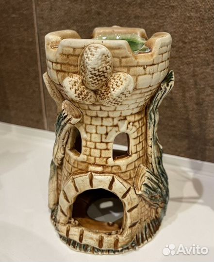 Аквариум круглый для рыб с домиком 5 л