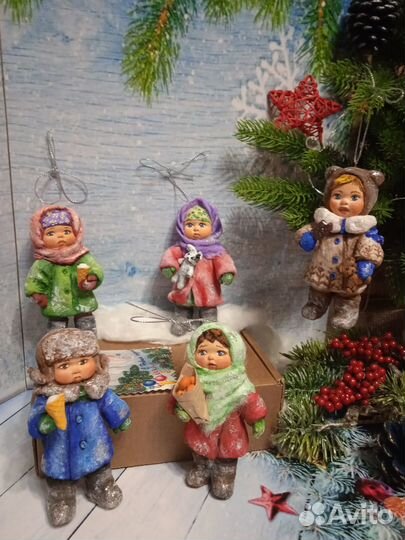 Ватная ёлочная игрушка 