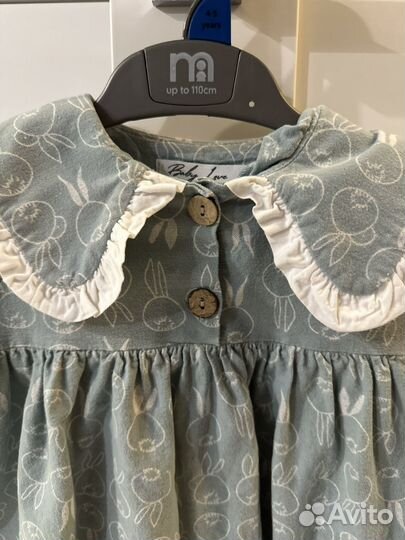 Платье фланелевое 80