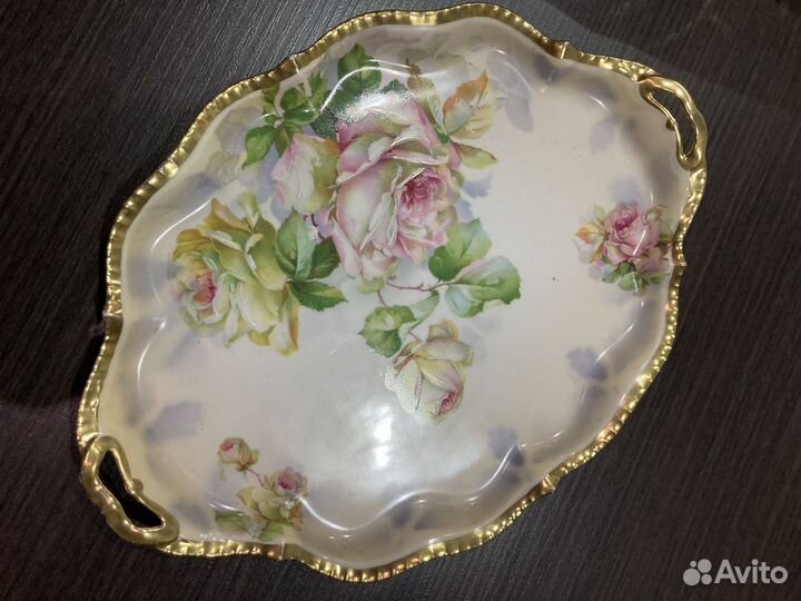 Антикварный поднос -визитница