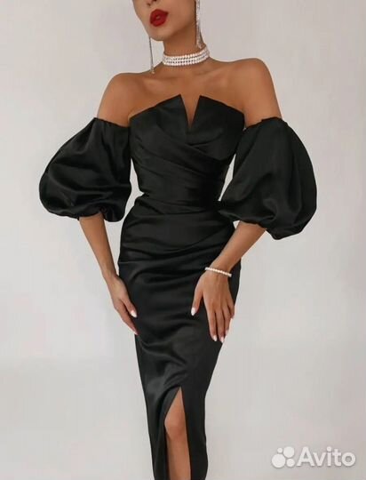 Вечернее черное платье
