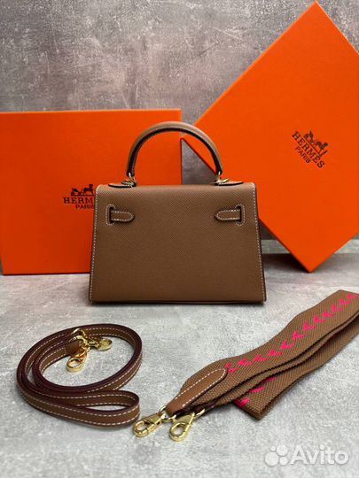 Сумка женская hermes kelly натуральная кожа