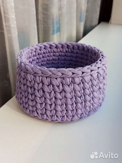 Интерьерные корзинки из трикотажной пряжи