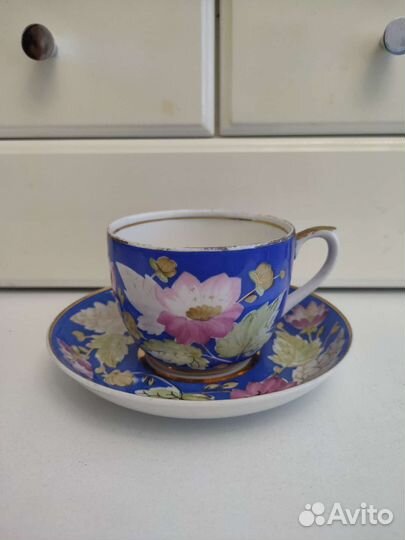 Чайная пара фарфор Вербилки