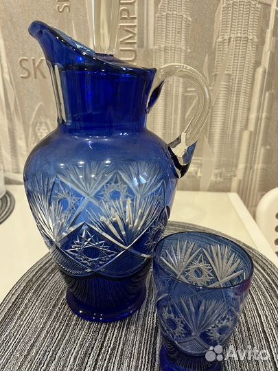 Синий советский хрусталь