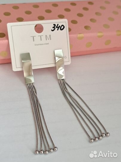 Серьги висячие медсплав Xuping