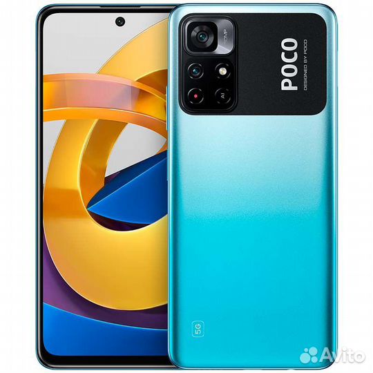 Poco M4 Pro 5G, 4/64Gb,Dimensity 810, 50Мп голубой
