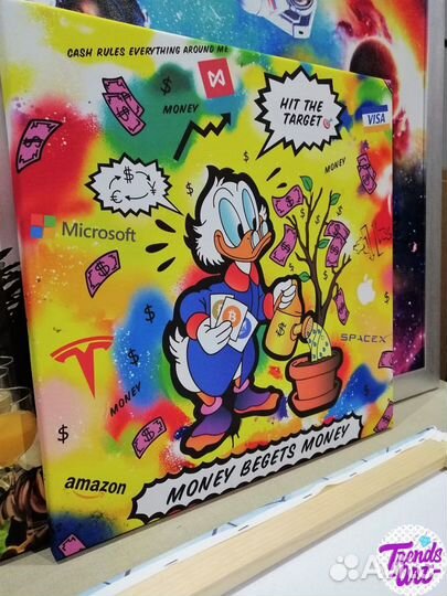 Большие поп стрит арт картины для интерьера купить