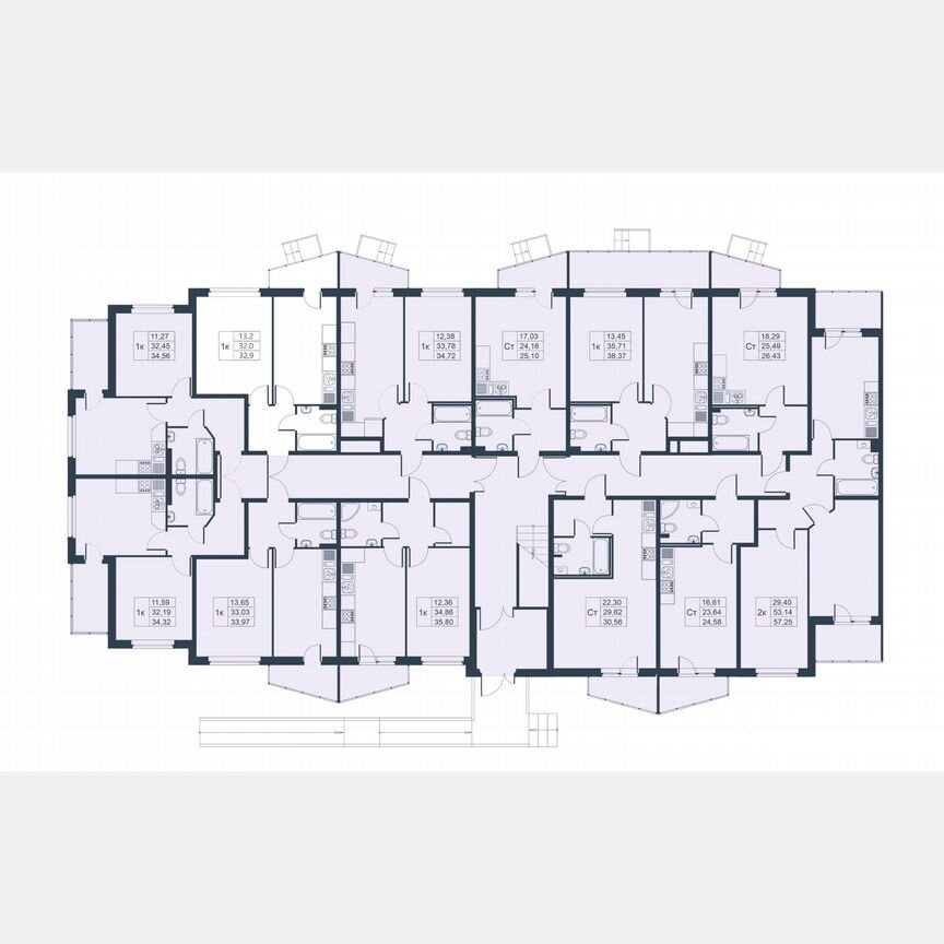 1-к. квартира, 32,9 м², 1/3 эт.