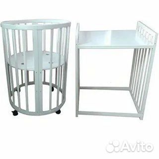 Детская круглая (овальная) кроватка