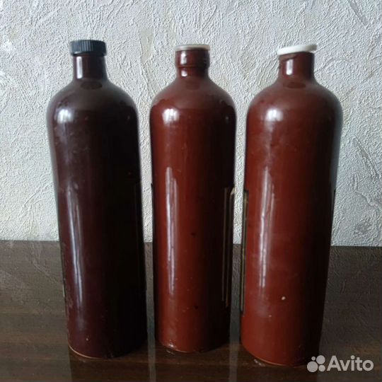 Бутылки глиняные и керамические