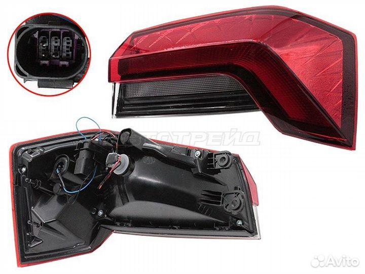 Фонарь задний skoda rapid 20- RH