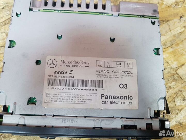 Магнитола Mercedes a класса w168