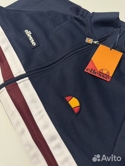 Олимпийка на молнии Ellesse бордово-синего цвета