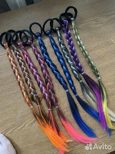 Накладные косы на резинках новые