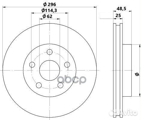 Диск тормозной (окраш.) перед DF105111 Trialli