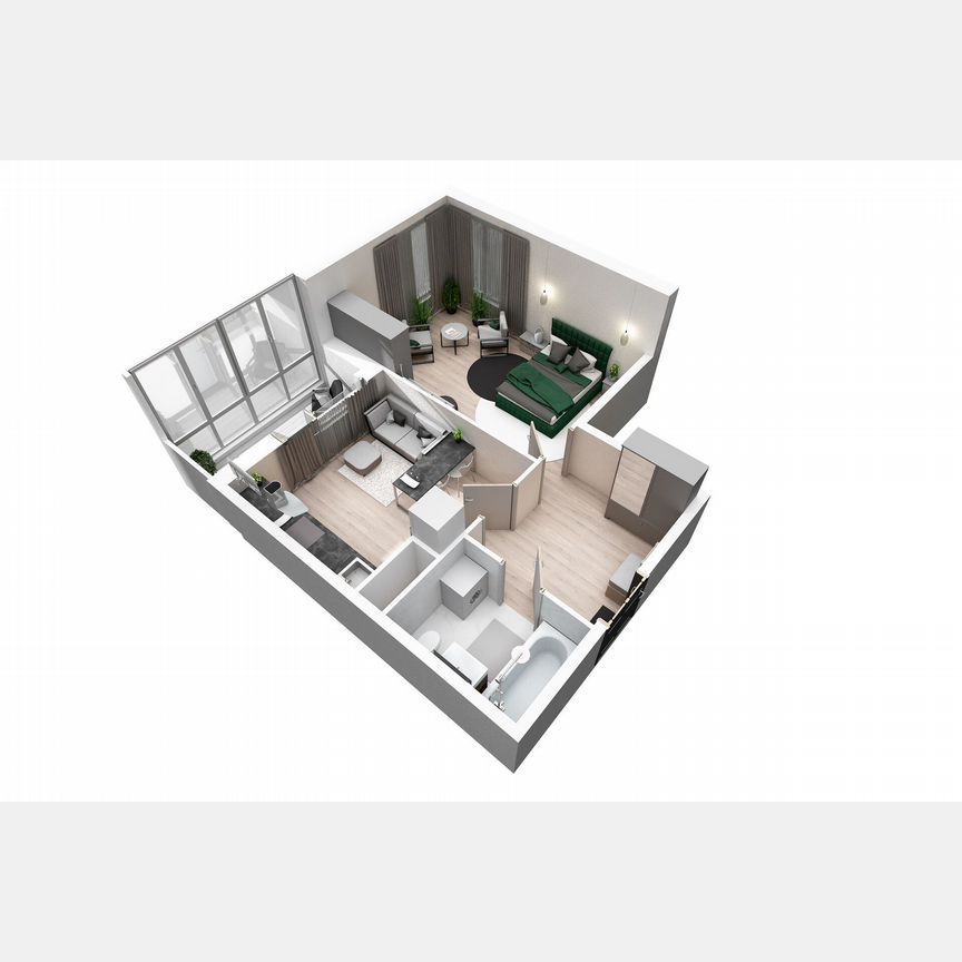 1-к. квартира, 44,5 м², 6/8 эт.