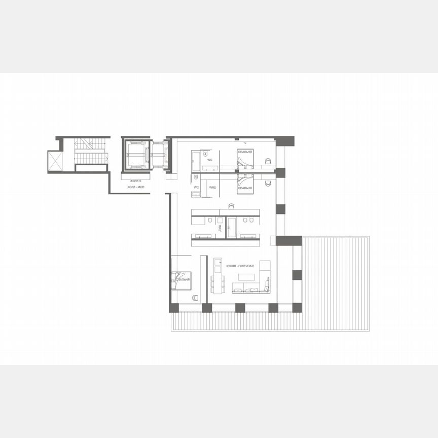 3-к. квартира, 215,8 м², 2/8 эт.