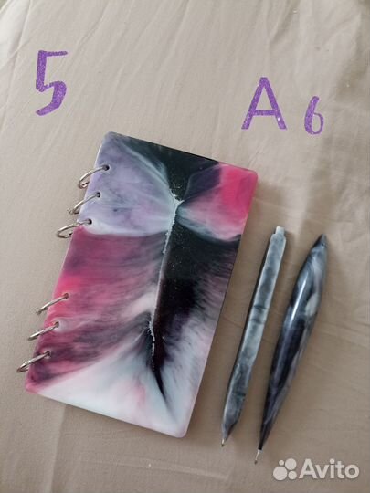Блокнот на кольцах a5, а6, а7 ручной работы