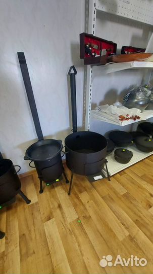 Печь под казан казан 22 литра с дымоходом, 3 мм