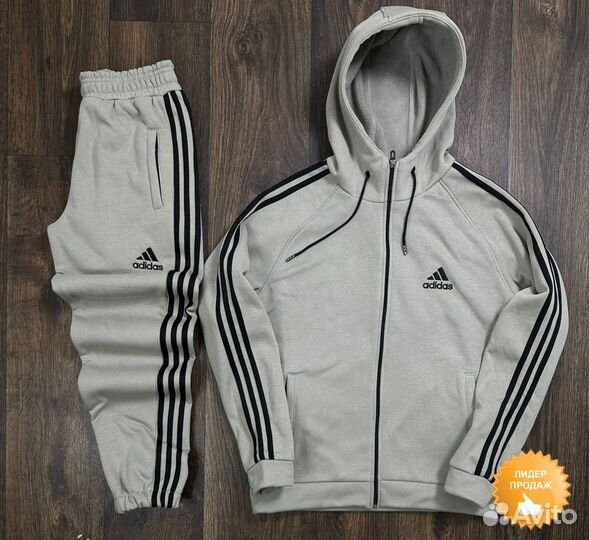 Флисовый спортивный костюм Adidas