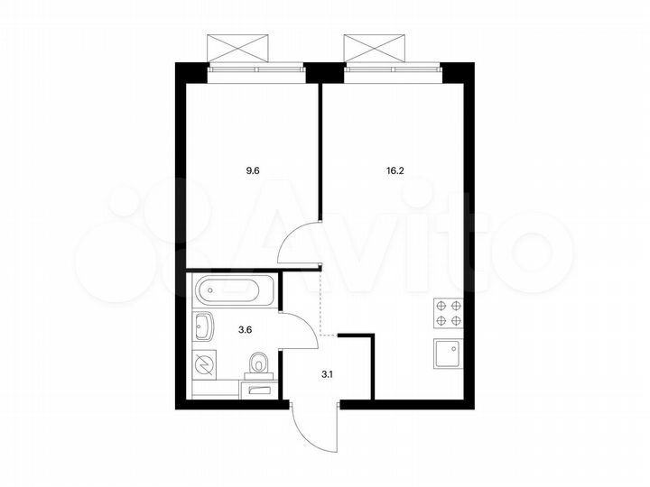 1-к. квартира, 32,5 м², 7/33 эт.