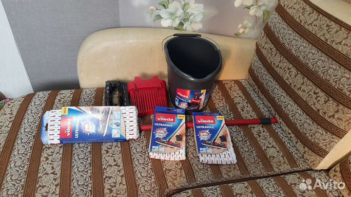 Швабра Vileda Ultramax + ведро+насадка выбери своё