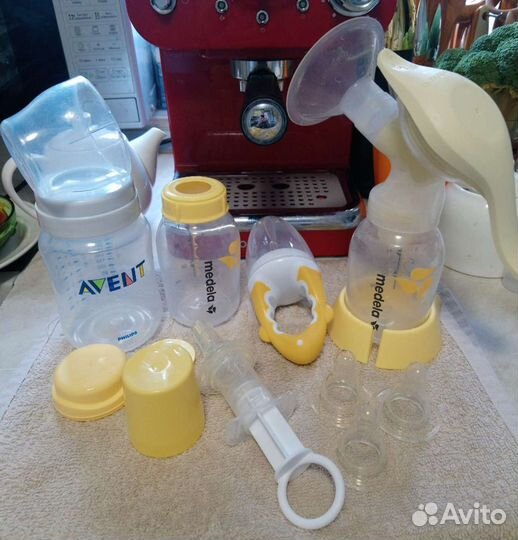Молокоотсос ручной, бутылочки, соски, накладки