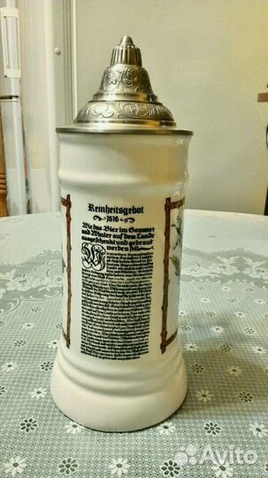 Коллекционная керамическая пивная кружка