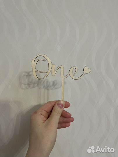 Топпер на торт ONE