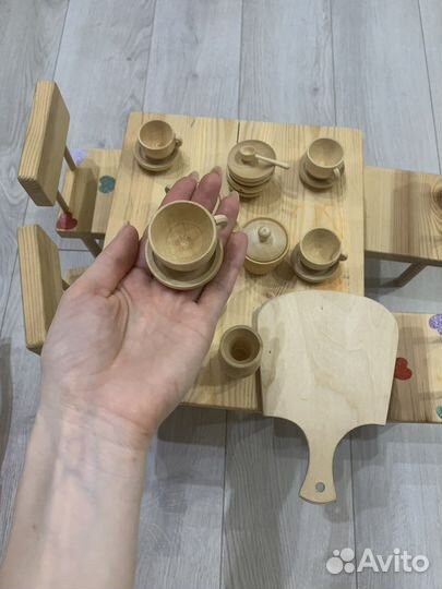 Посуда для кукол из дерева