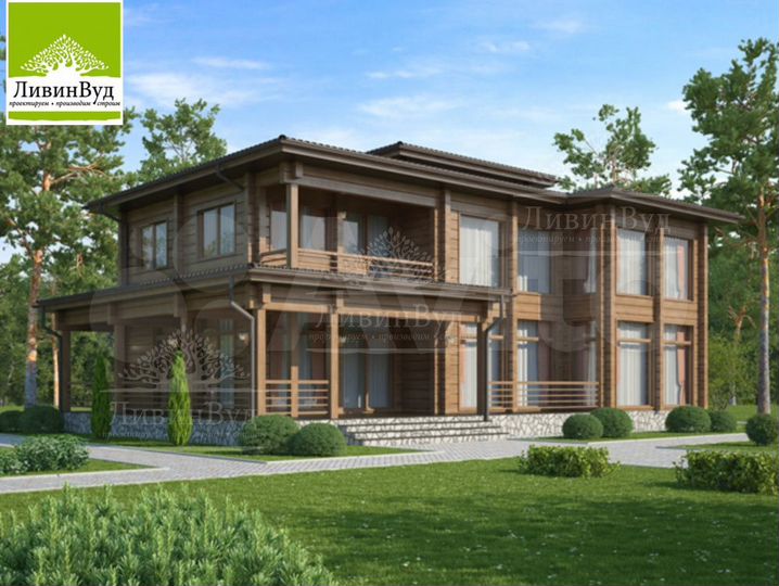 Коттедж 301 м² на участке 15 сот.