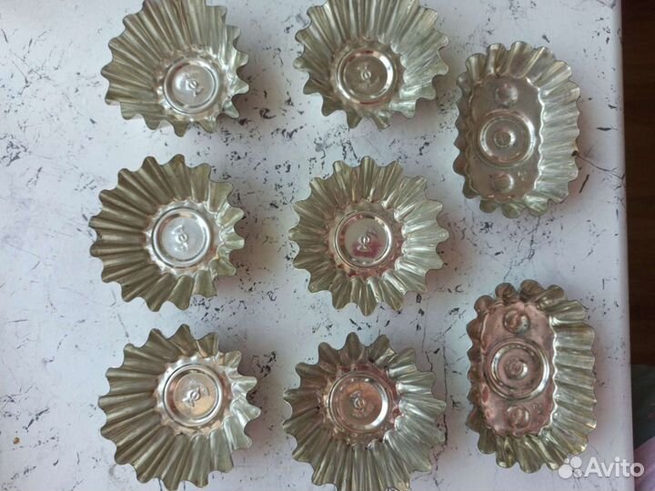 Формочки для выпечки металлические СССР 8 шт