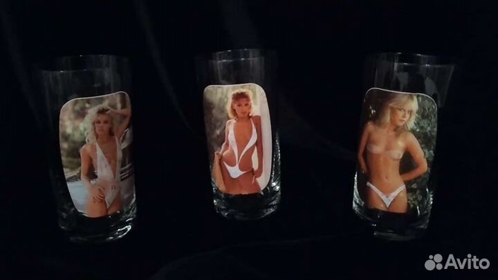 Винтажные шутливые стаканы. Польша времен СССР