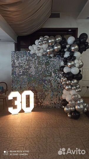 Фотозона с пайетками