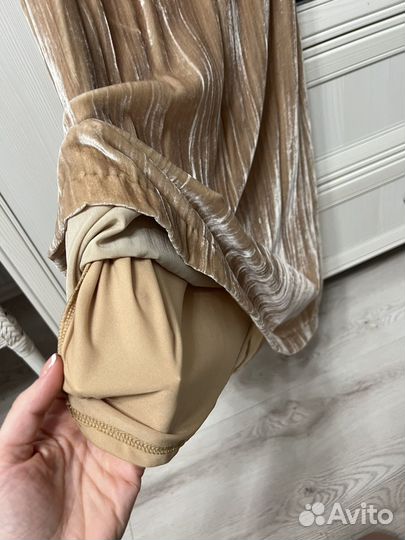 Юбка велюровая hm xs/s