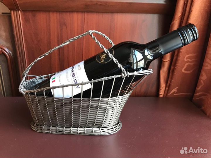 Корзинка подставка для бутылки металл