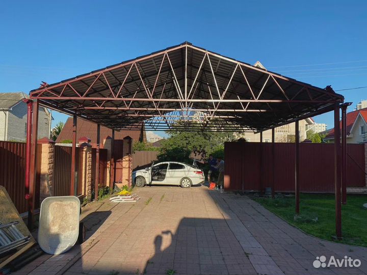 Навесы для автомобиля под ключ