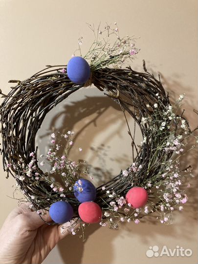 Поделка к пасхе из природных материалов в сад